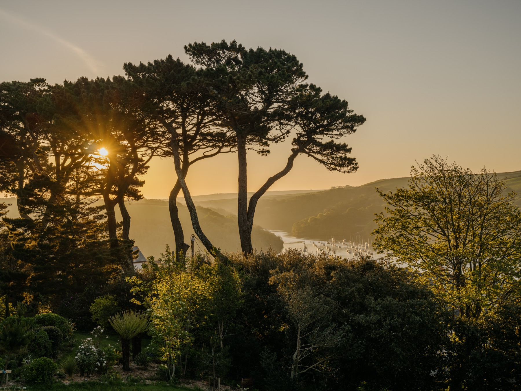 The Sauna Box horsebox positioned in the grounds at Fowey Hall Hotel