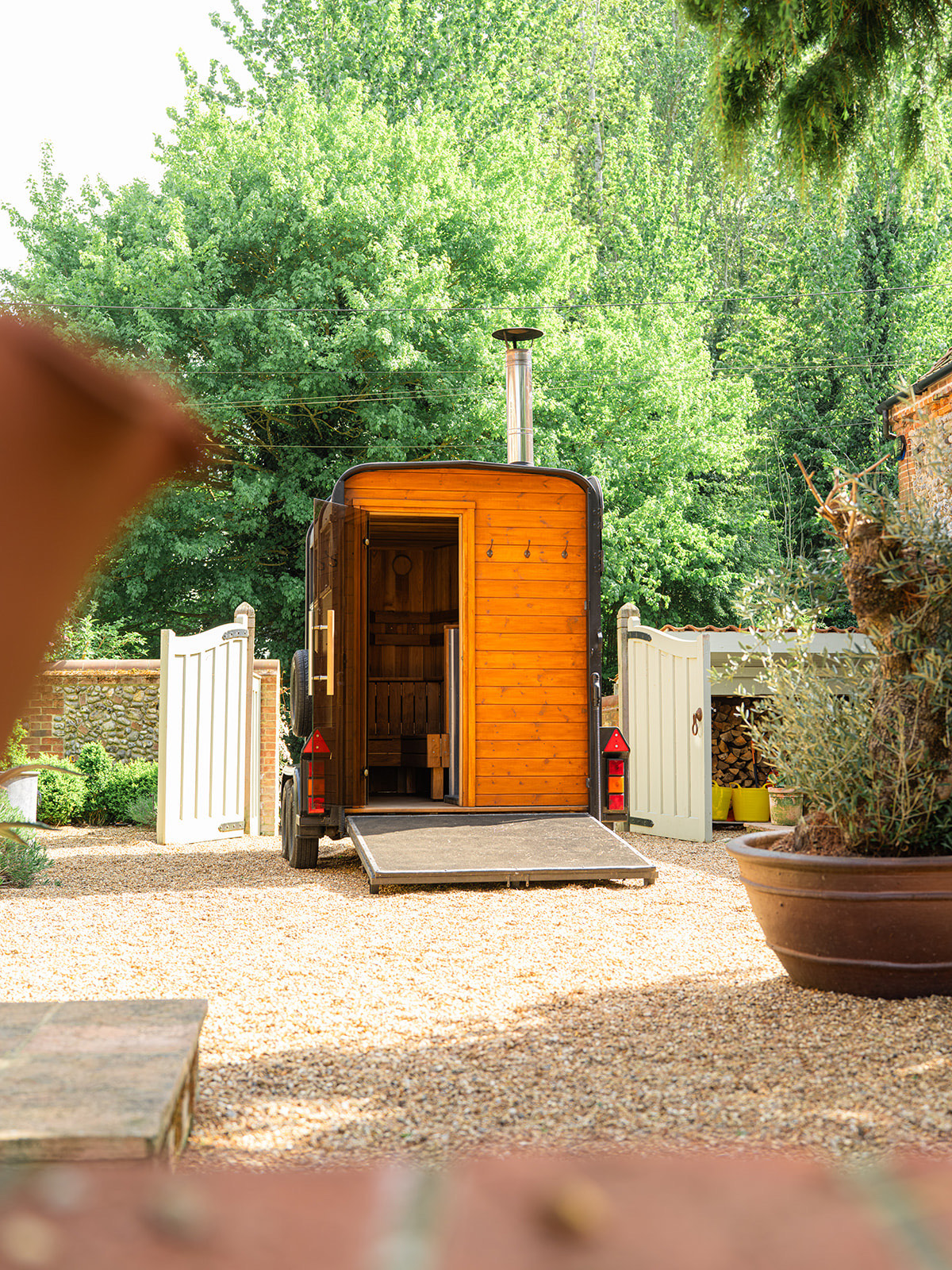 A Sauna Box sauna installed at a country house venue